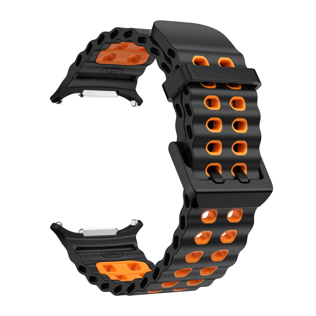 Ocean Silicone Strap for Samsung Galaxy Watch Ultra 47mm Sports Breathable Bracelet Wristband For Galaxy Watch Ultra 47mm Correa