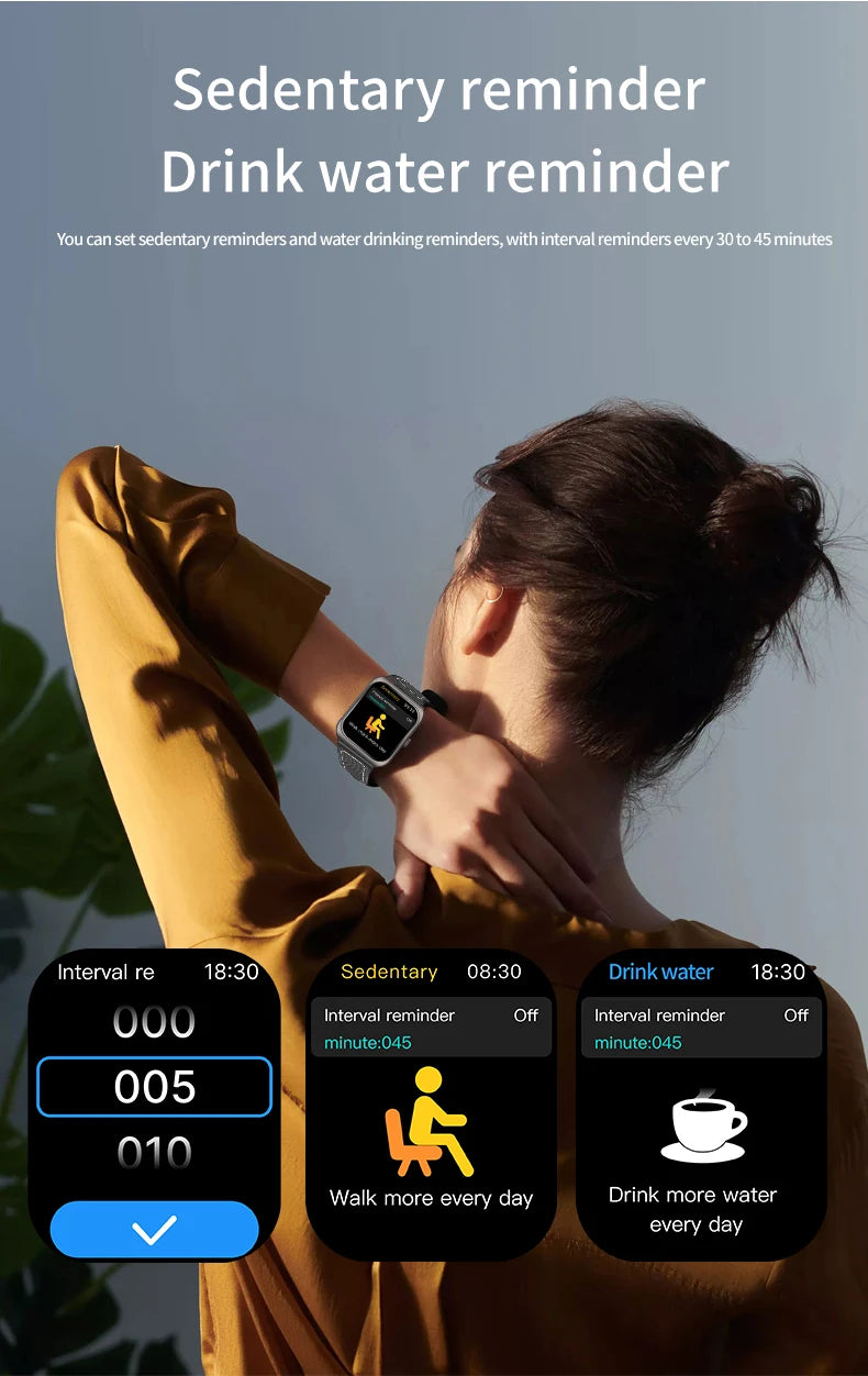 LAXASFIT Smart Watch 2.01-inch AMOLED Curved Display Bluetooth 5.4 Call Voice Assistant Fitness Sports Smartwatch Holiday gifts