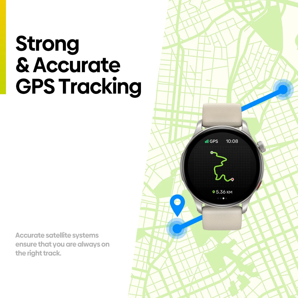 New Zeblaze Btalk 3 GPS Smartwatch 1.43" AMOLED Screen Dual Strap Bluetooth Calling Sports Watch Heart Rate SpO2 Stress Tracking