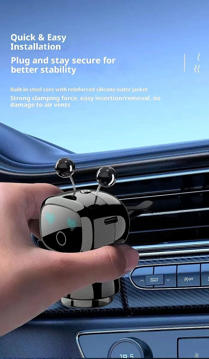 Smart Robot Car Air Vent Perfume Clip Auto On/Off with Car Start New Spring Summer Style Long Lasting Fragrance Odor Eliminator