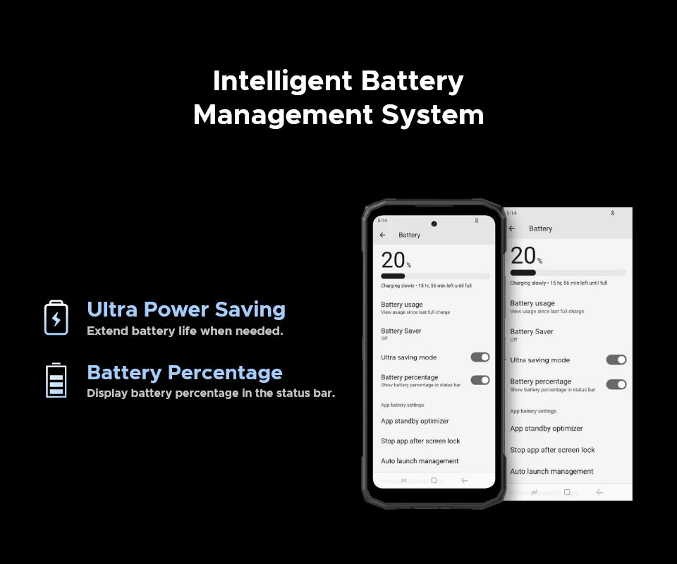 DOOGEE Blade10 Max Rugged Phone 6.56" 90Hz IPS Display 10300mAh Battery Phone 8GB 256GB 1.54" Rear Display 50MP AI Main Camera