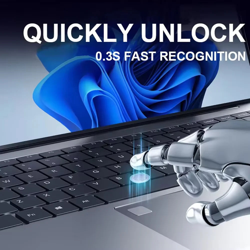 15.6Inch Portable Laptop Intel N95 32GB 2TB Windows11 Office 1080P HD Fingerprint Unlock Laptops Gaming Notebook Computer PC