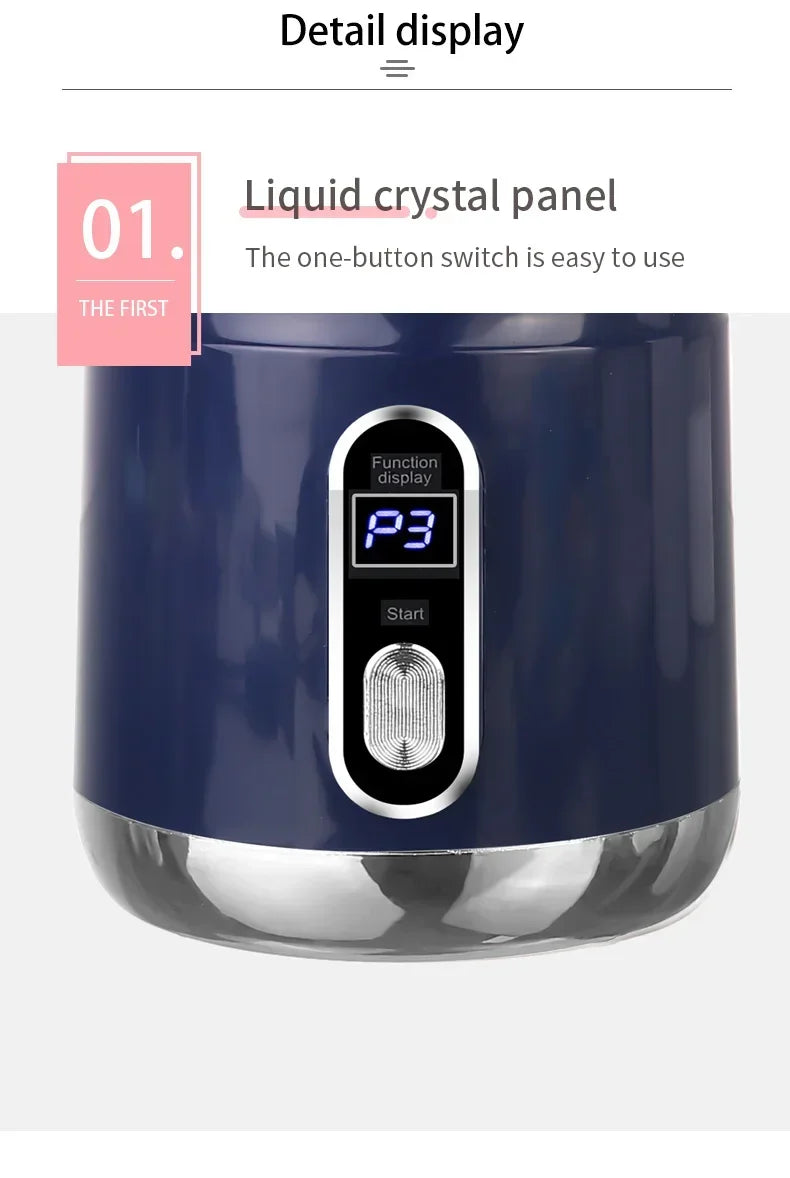 Electric Orange Juicer Portable Citrus Fruit Juice Extractor Pulp Separation Squeezer Machine USB Charge 600ml Smoothie Blender