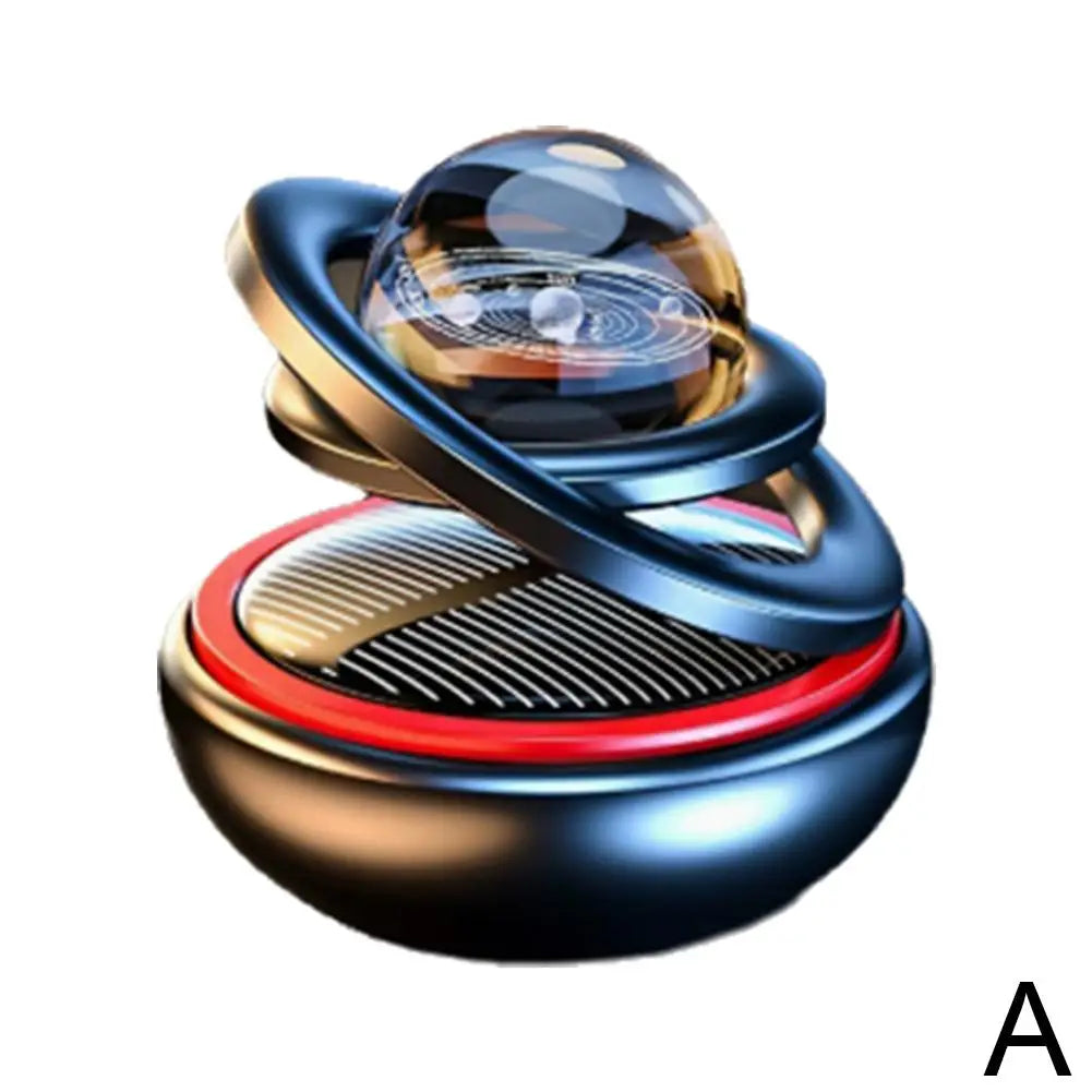 Car Solar Aromatherapy Ornaments Double Suspended Crystal Ball Rotating Aromatherapy Perfume For Home Car  Decor