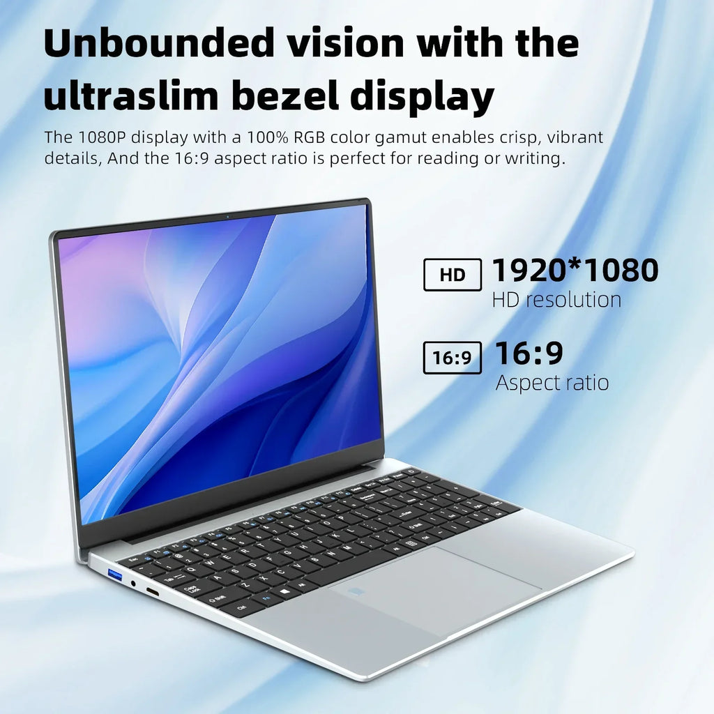 Inflexible Sturdy 15.6" Intel i7-8650U Portable Laptop Windows11 Notebook 32GB DDR4 2TB SSD Pc Gamer Office Computer