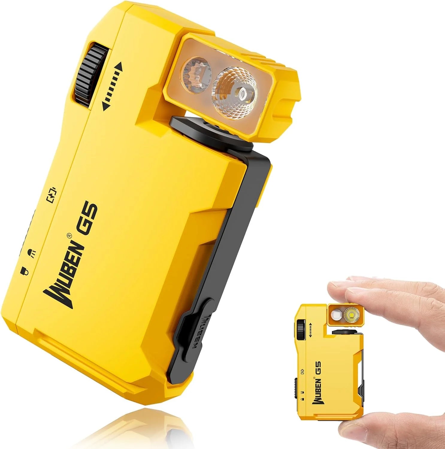 WUBEN Multi-Color Magnetic EDC G5 Flashlight 400 Lumen USB-C Rechargeable Keychain hands Free for Camping, Car Repair, Home Use