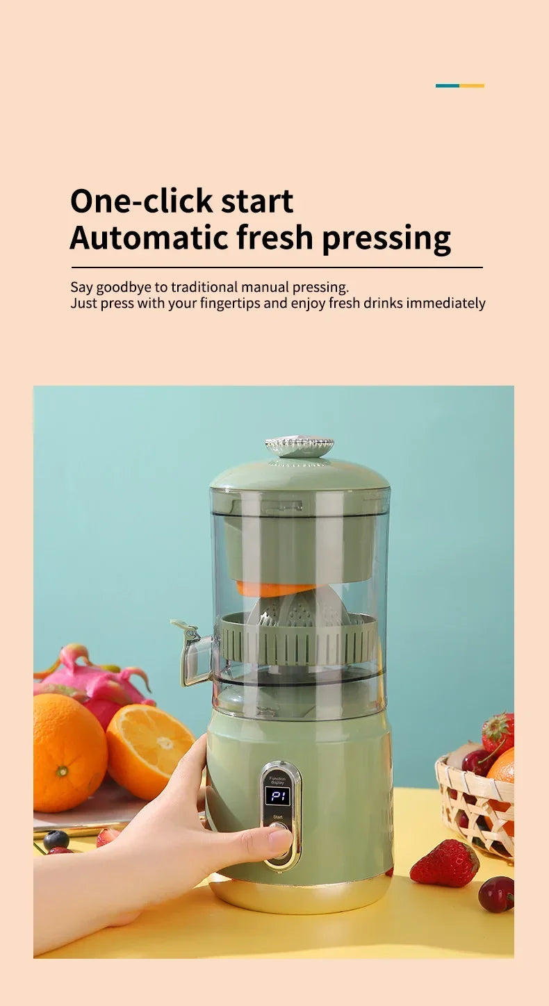 Electric Orange Juicer Portable Citrus Fruit Juice Extractor Pulp Separation Squeezer Machine USB Charge 600ml Smoothie Blender
