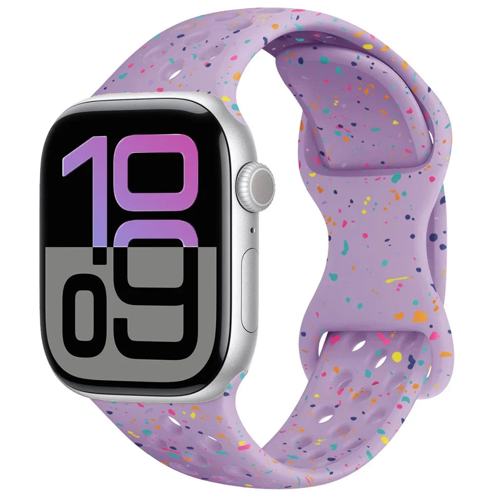 Silicone Strap For Apple Watch Ultra3 49mm 11 10 9 8 7 46mm 45mm 42mm 41mm Breathable Bracelet band iWatch 6 5 SE 44mm 41mm 40mm