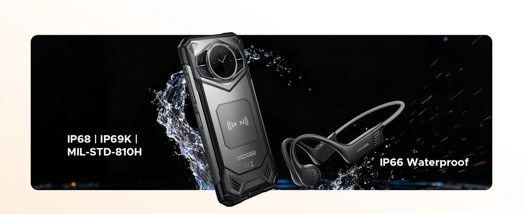 DOOGEE S200 VIP 5G Rugged Phone 1.32" Rear Display 48GB 256GB 6.72" 100MP Camera 10100mAh Battery 33W Android 16 Smartphone