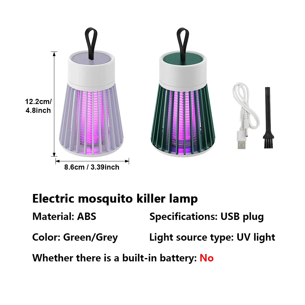 Mosquito Killer Lamp Electric Insect Zapper 2-in-1 USB Bug Trap with LED Light for Bedroom Outdoor Camping Wasps Gnats