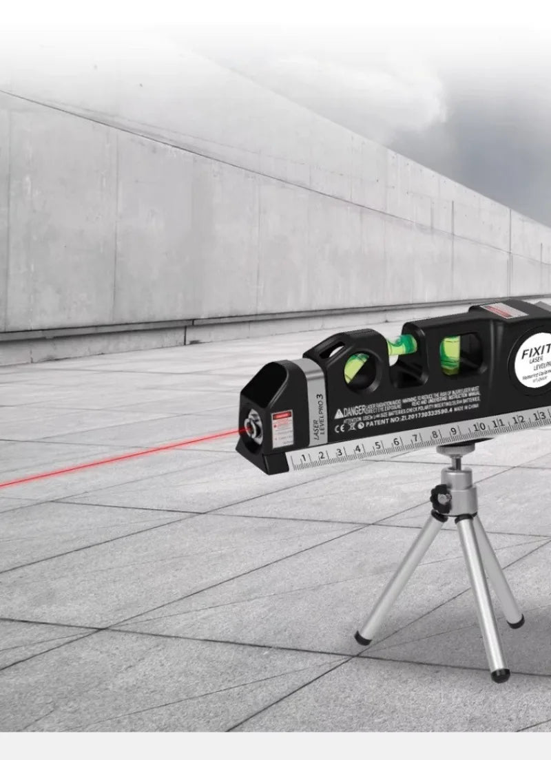 High precision Laser Level Horizon Vertical Measure 8FT Aligner Standard and Metric Rulers Multipurpose Measure Level Laser