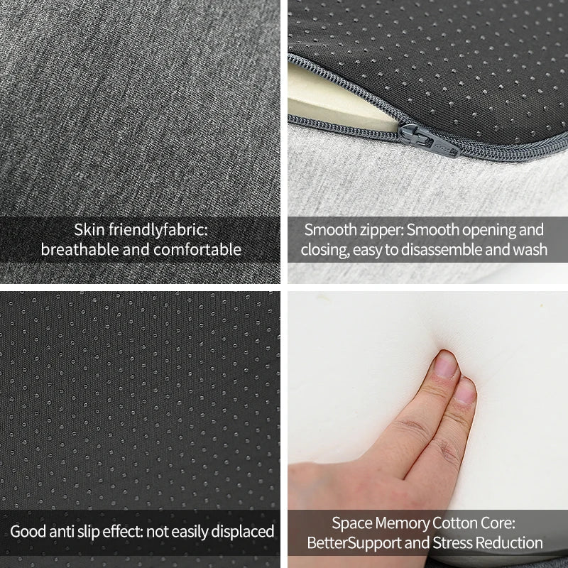 FULLHOT Memory Foam Cushion Interior Accessories Pillow Car Seat Waist Pillow Lumbar Support Office Pillow Chair Cushion