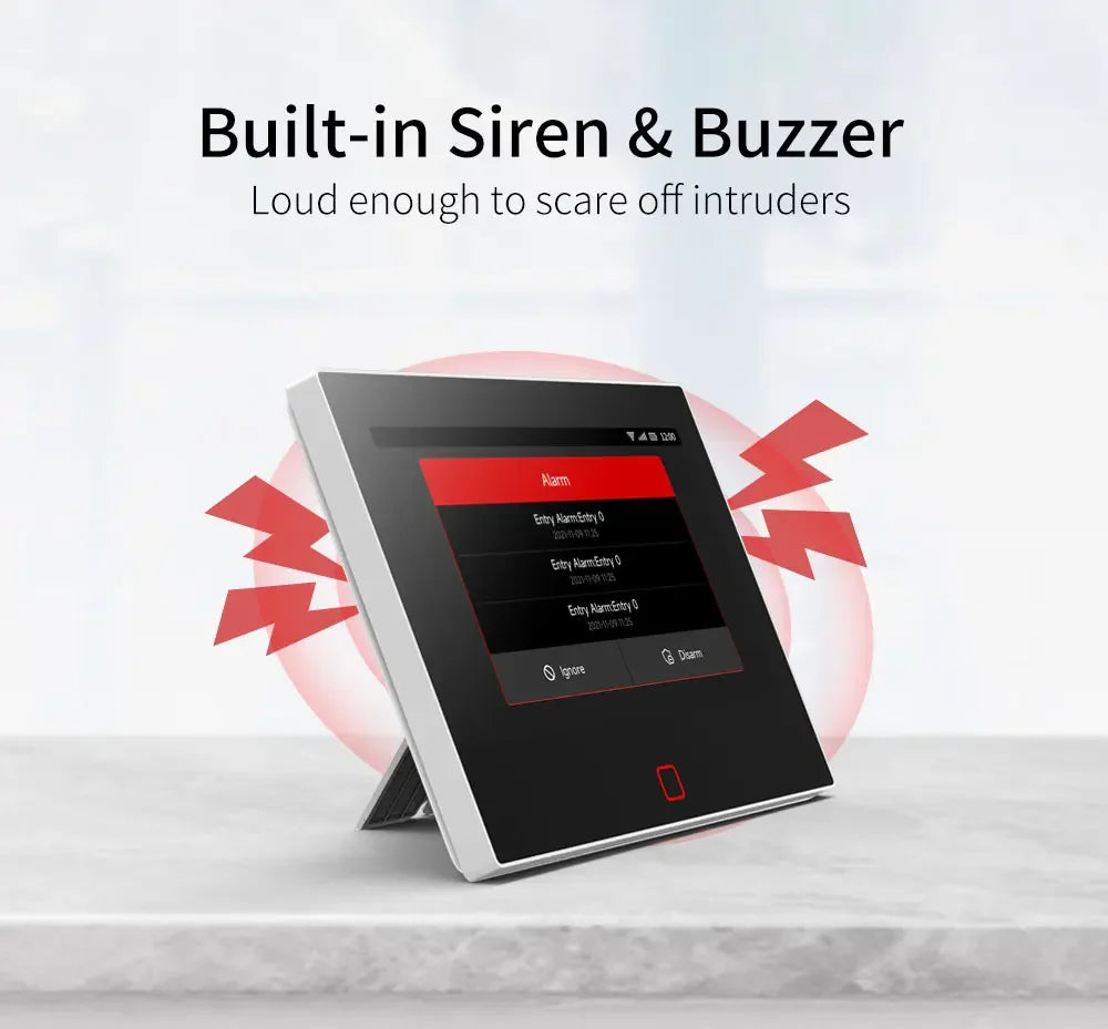 500m Transmission Distance 7 Inch GSM LoRa Staniot Version Security Alarm System Tuya WiFi 4G Smart Home Burglar Alarm Kit Home