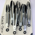 Anti Slip Cooking Serving Tongs Stainless Steel Food Clip Bread Salad Tong Heat-Resistant Barbecue Clips Kitchen Cooking Tool