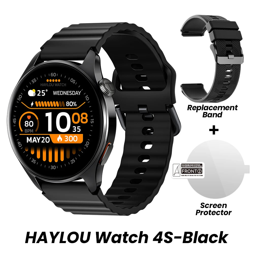 HAYLOU Watch 4S(HF012) GPS Smartwatch 1.43” HD AMOLED 5 Satellite GPS Positioning 120+ Workout Modes Sport Fitness Smart Watch