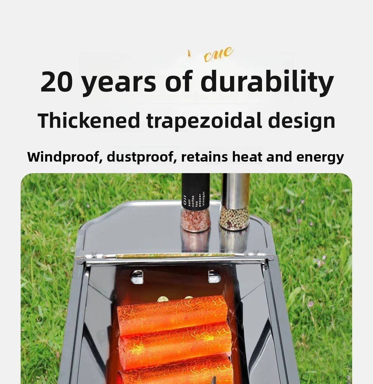 Large Portable Outdoor BBQ Grill Charcoal Grill Cooking Tool for Camping Picnic Garden Home Use Easy to Clean Easy to Carry