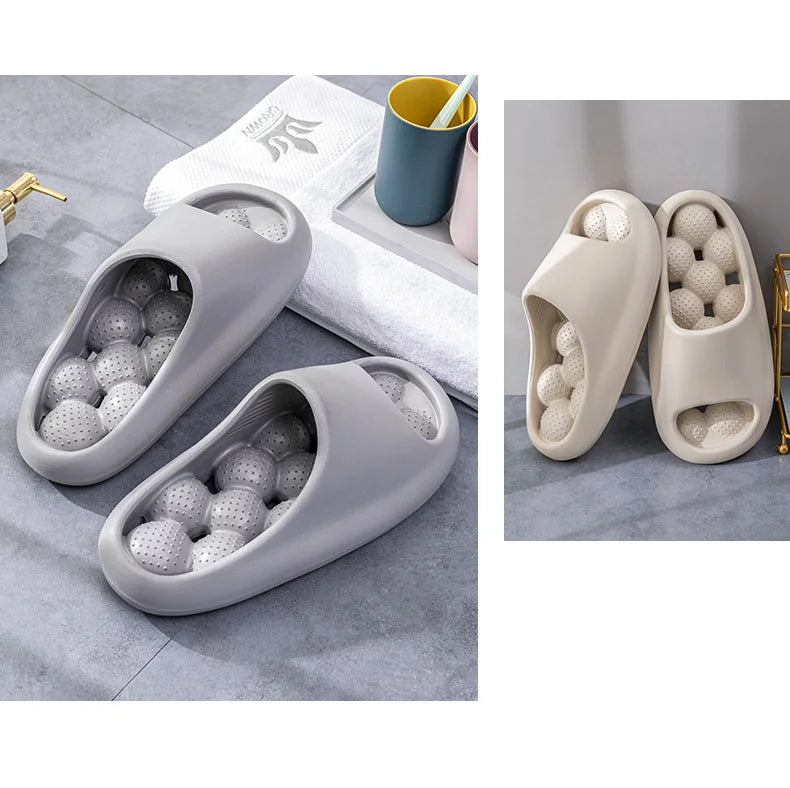 TZLDN Ergonomic EVA Unisex Bathroom Slippers Water-Leakage-Proof Massage Indoor Slippers Comfortable Breathable Casual Slippers