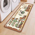 Laundry Room Floor Mat, Non-Slip Flannel Rug, Washable Durable Soft Carpet for Kitchen Hallway Office, Aesthetic Home Decor