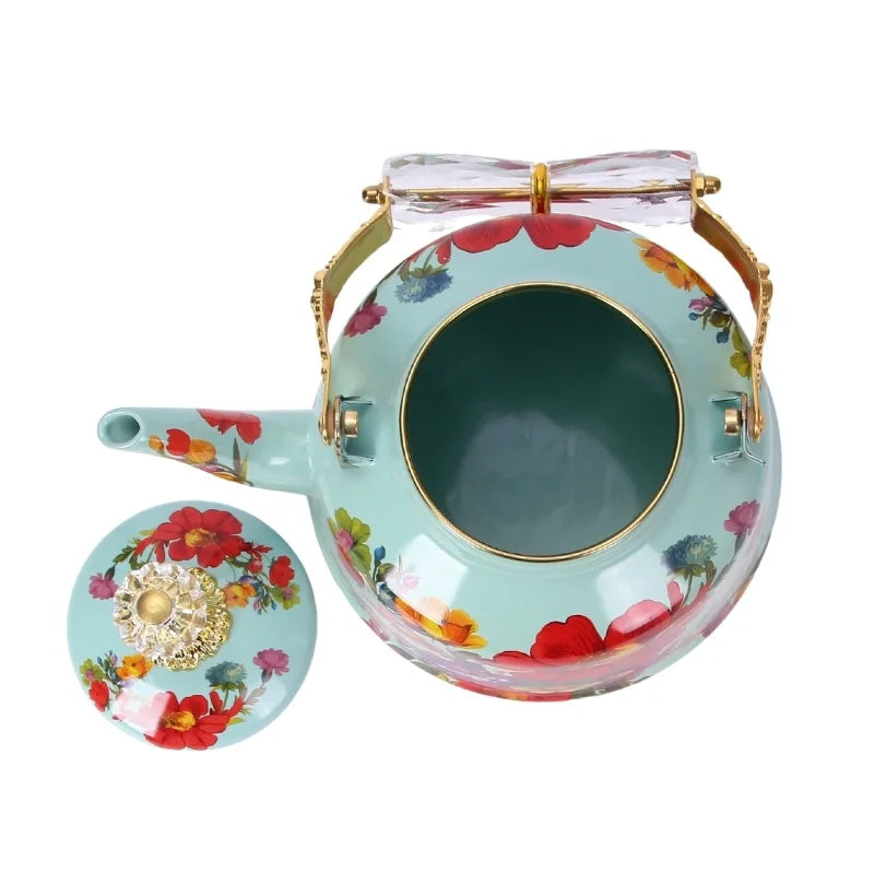 Enamel Kettle Make Tea Make Coffee Hot Milk Home Restaurant Kitchen Cookware Enamel Water Kettle