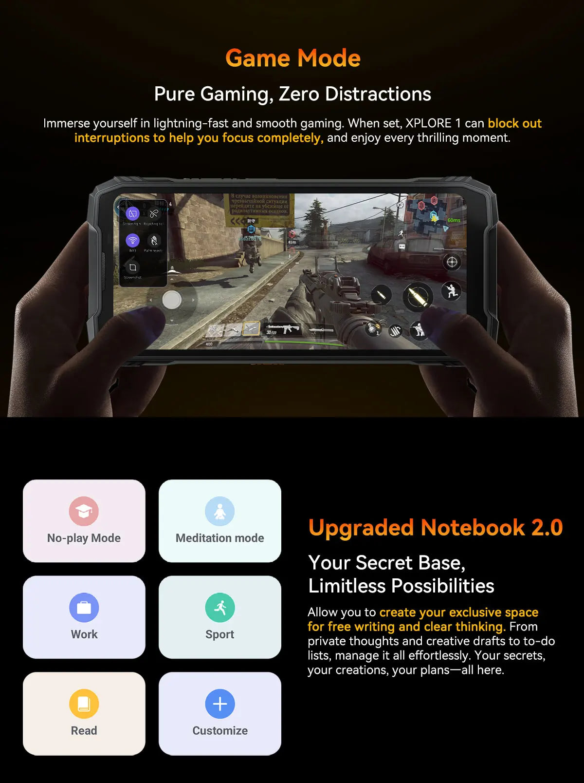 Blackview XPLORE 1 Rugged Smartphone, 5G Waterproof Outdoor Smartphone Android 15, 6.78'' 2.4K Display, 256GB/512GB, 20000mAh