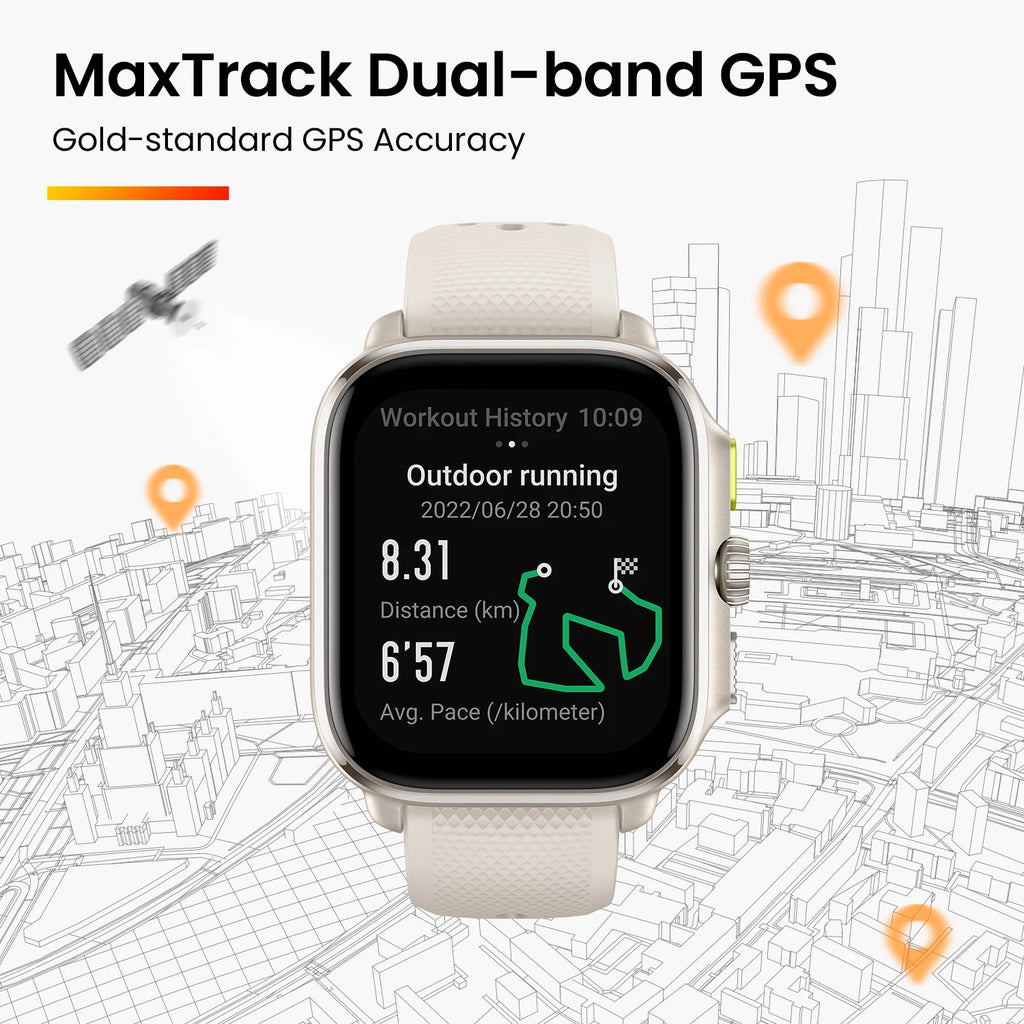 New Amazfit Cheetah Square 44mm Smartwatch Dual-band GPS 150+Sports Mode Monitoring Heart Rate Tracking Smart Watch