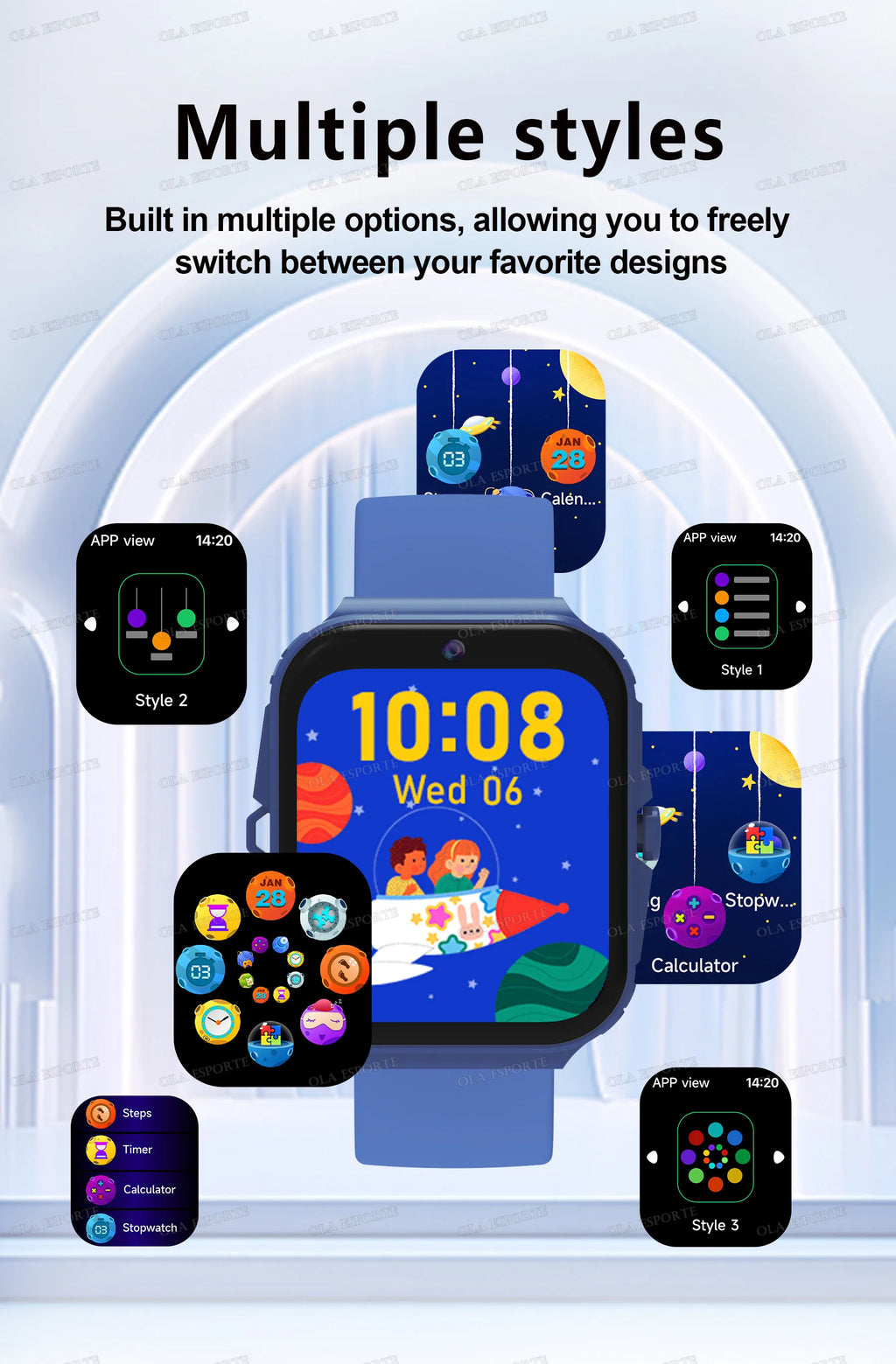 New Smart Watch For Children HD Touch Screen Camera 18 Games Sleep Monitoring Alarm Clock Calculator Birthday Gift Boy Girl HW12