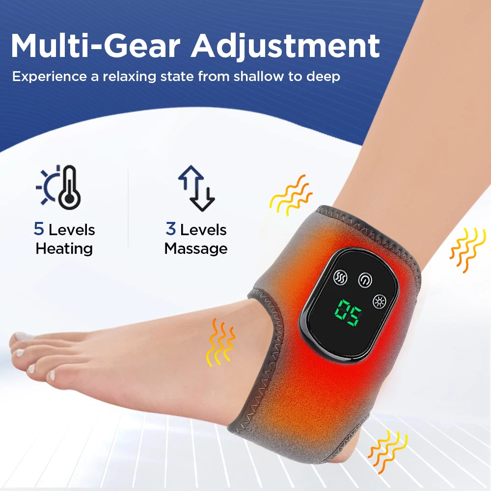 Electric Wrist Brace with Adjustable Hot Compress Vibration Massage Ankle Guard Band Carpal Tunnel Hand Foot Protection Tool