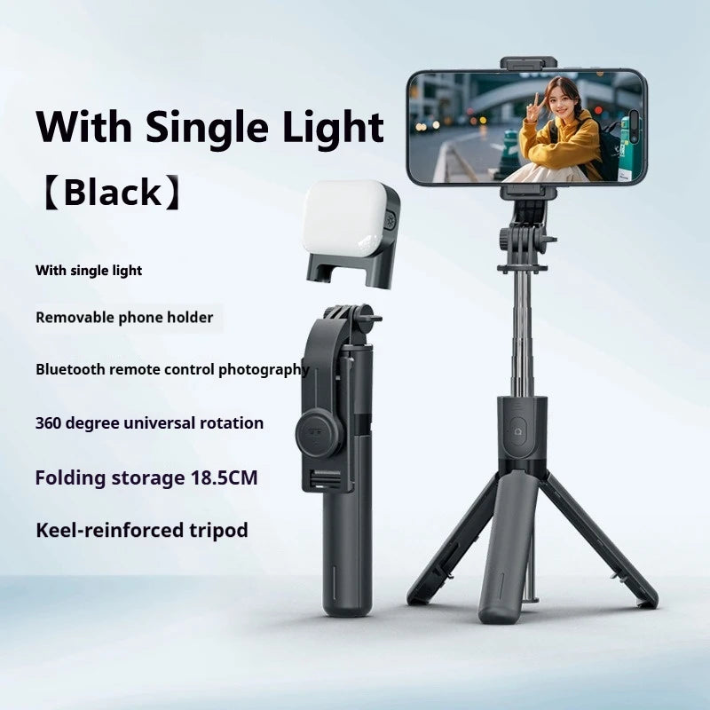 Portable Mini Selfie Stick Tripod With Fill Light Stand Phone Holder Extendable Wireless Bluetooth Remote For Live Broadcast