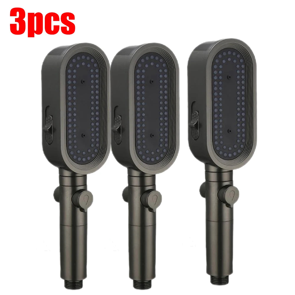 3 Modes Powerful Shower Head Anti-clogging and Easy To Clean Anti Anti-limescale Shower Head Handheld Flexible Bath  Shower Head