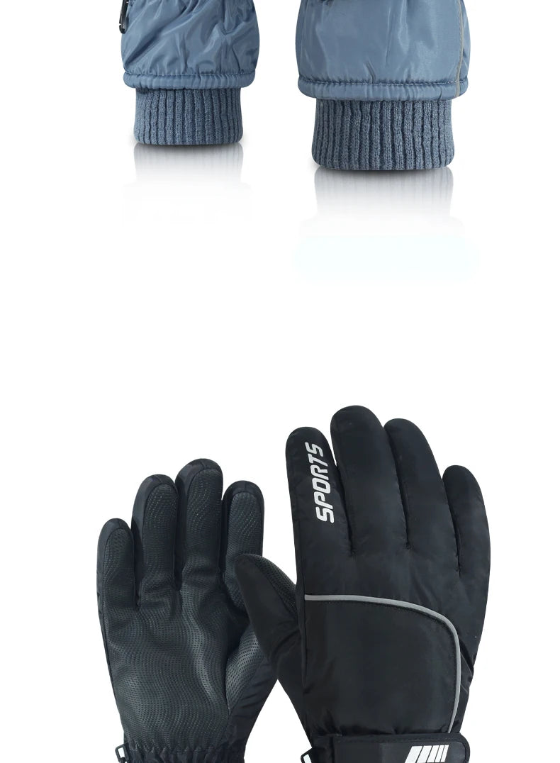 Men's AND WOMEN'S Professional Winter Warm Skiing Gloves, Warm Snow Gloves, Waterproof Motorcycle Gloves, Smile 506 Touch Screen