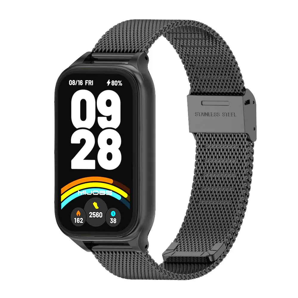 Metal Strap For Mi Band 9 Active Bracelet Wristband for Xiaomi Smart Band 8 Active Watchband Mi 8 Active Stainless Steel Strap