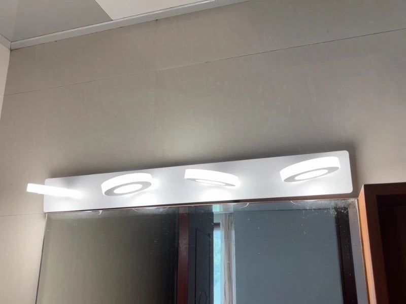 Minimalist Mirror Headlight Acrylic 360 ° Rotating Lamp Head Wall Lamp Modern Corridor Bathroom Makeup Bedside Bedroom Lighting