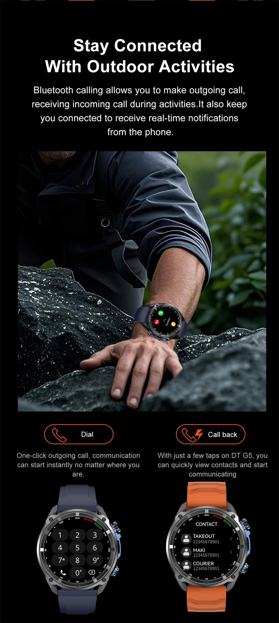 For iOS 4GB DTG1 Ultra GPS NFC SmartWatch 5ATM Waterproof Built-in Dual-band GNSS Compass Military Sport Smartwatch Men 2025New