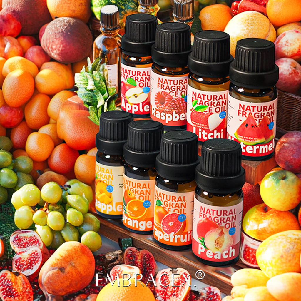 28 Type Fruit Essential Oils Fruit Fragrance Oil for Diffuser Candles Making -Strawberry Lemon Peach Banana Mango