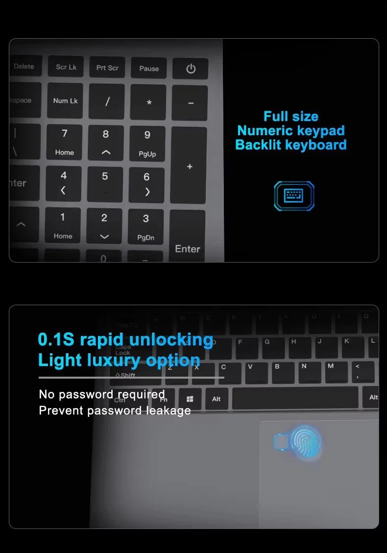 2026 intel Core i9 10980HK Windows 11 15.6" Ultra Slim Portable Laptop 16GB RAM 1TB 2TB SSD Fingerprint Office Gaming Laptop PC