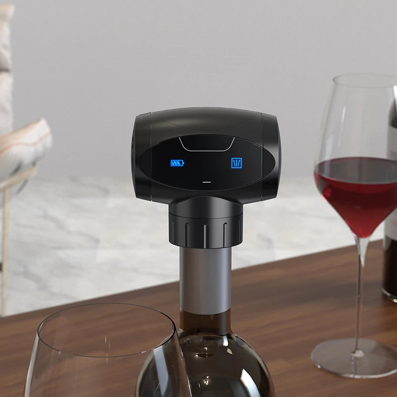 Electric Wine Saver Vacuum Pump with Wine Stopper Wine Bottle Sealer  wine cork vacuum wine bottle capAutomatic Vacuum Retain