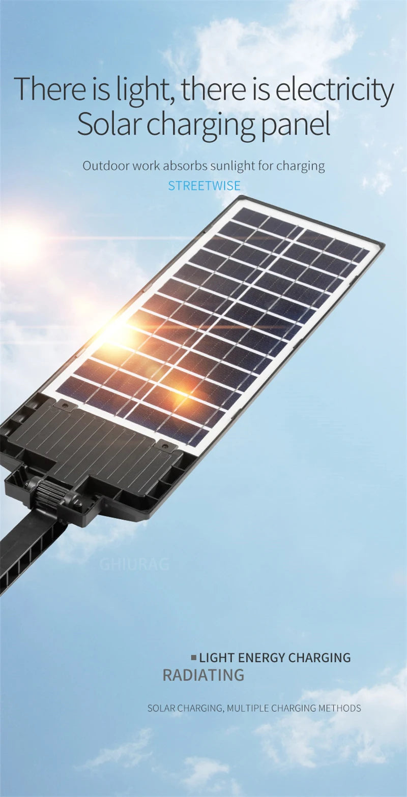 20000 Lumens Solar Lights Outdoor IP65 Waterproof LED Street Wall Lamp With PIR Motion Sensor Sunlight for Garden Yard Street