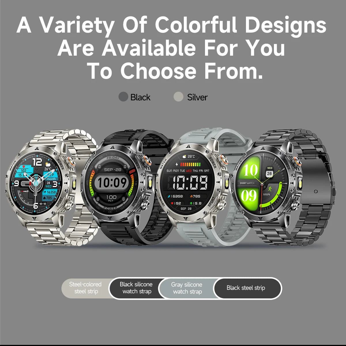 Military 1000mAh Large Battery Smart Watch Digital Bluetooth Call Sports Smartwatch Electronics Watches for Man Android 2026 New