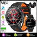 LIGE New Outdoor Sport Tracker Smart Watch Men 1100mAh Large Battery Long Standby Time Bluetooth Call IP68 Waterproof Smartwatch