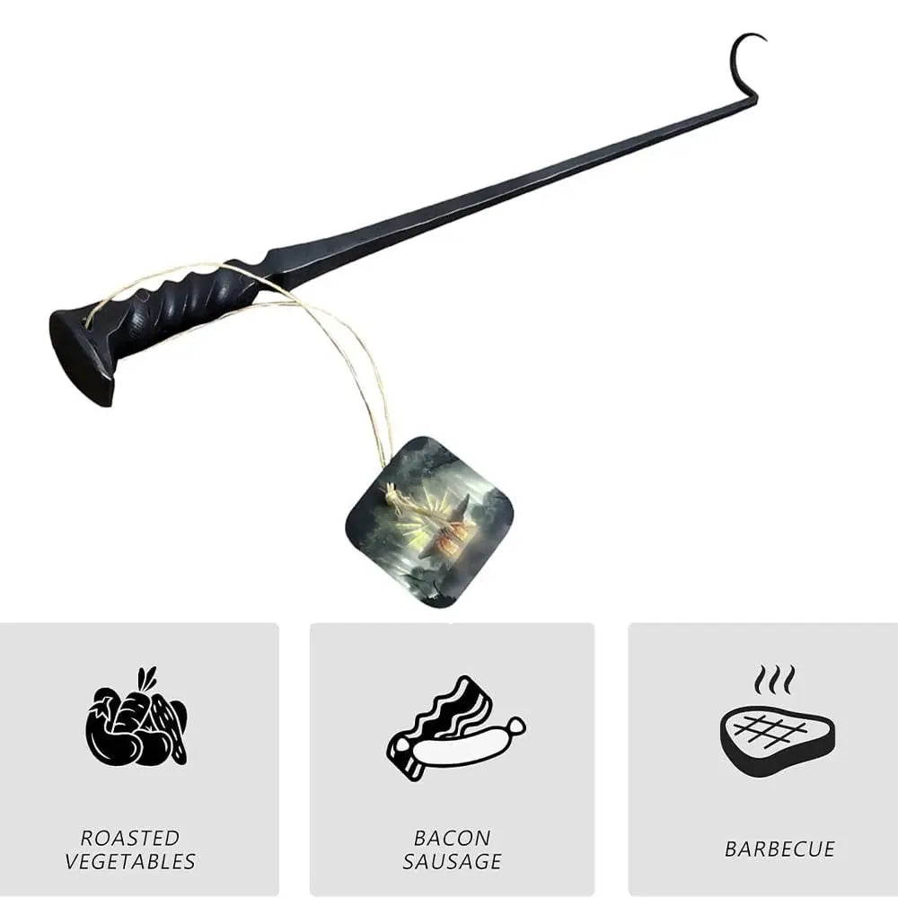 New Stainless Steel BBQ Food Flipper Grill Accessories Cooking Meat Hook Flipper Grilling Outdoor Camping Cooking Grill Tool
