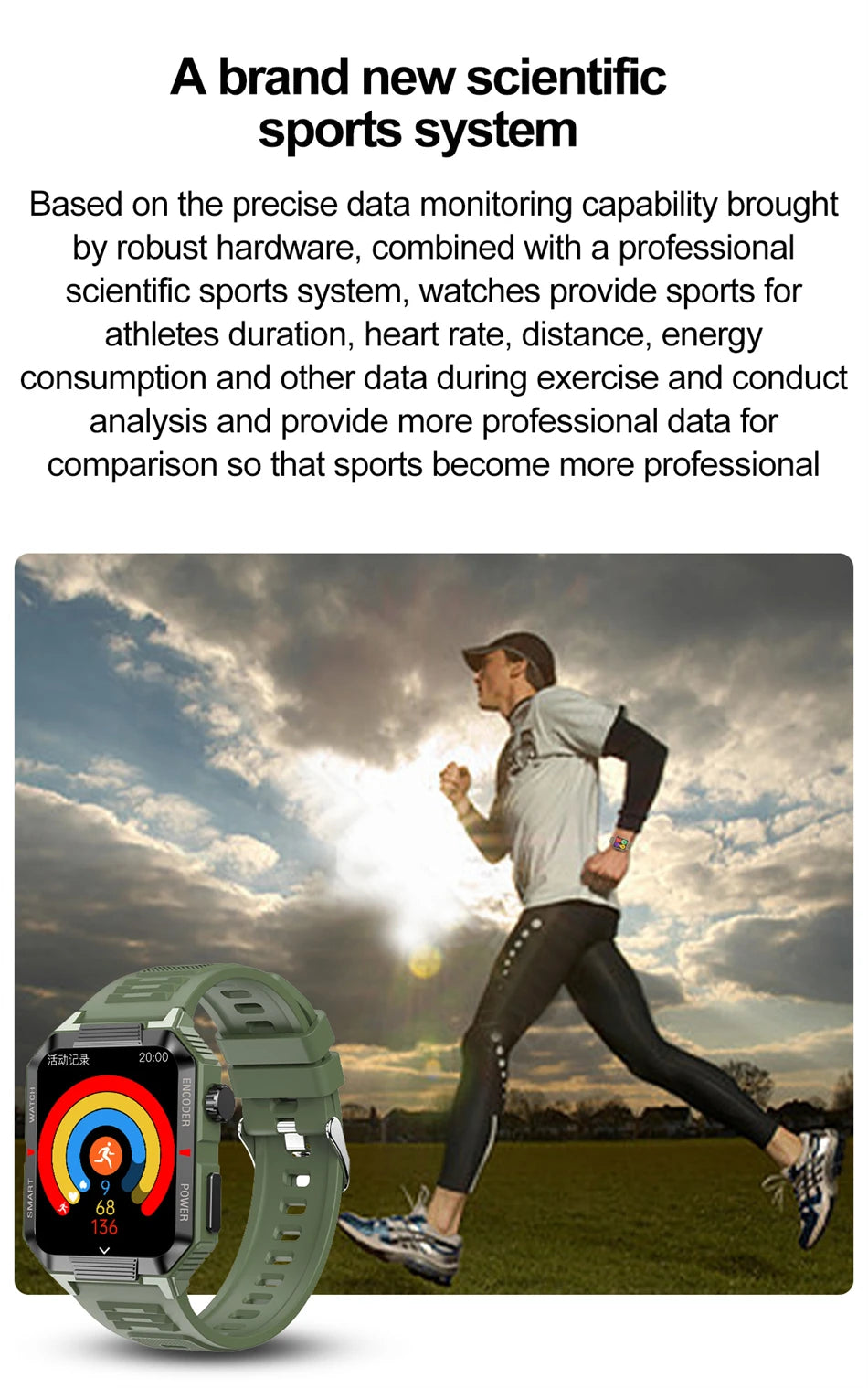 ChiBear NFC GPS Bluetooth Call Smart Watch 1.99'' HD Screen 120+ Sports Fitness Watch Outdoor Weather IP68 Waterproof Smartwatch