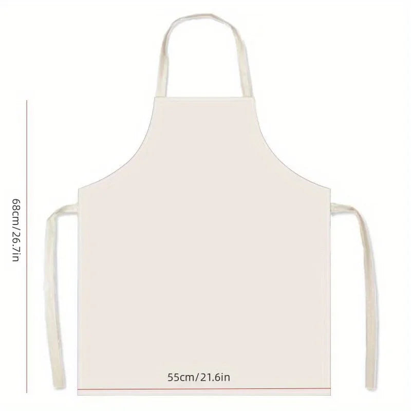 1 piece vintage iron tower print apron, household kitchen cooking/durable cleaning work apron party and holiday decorative apron