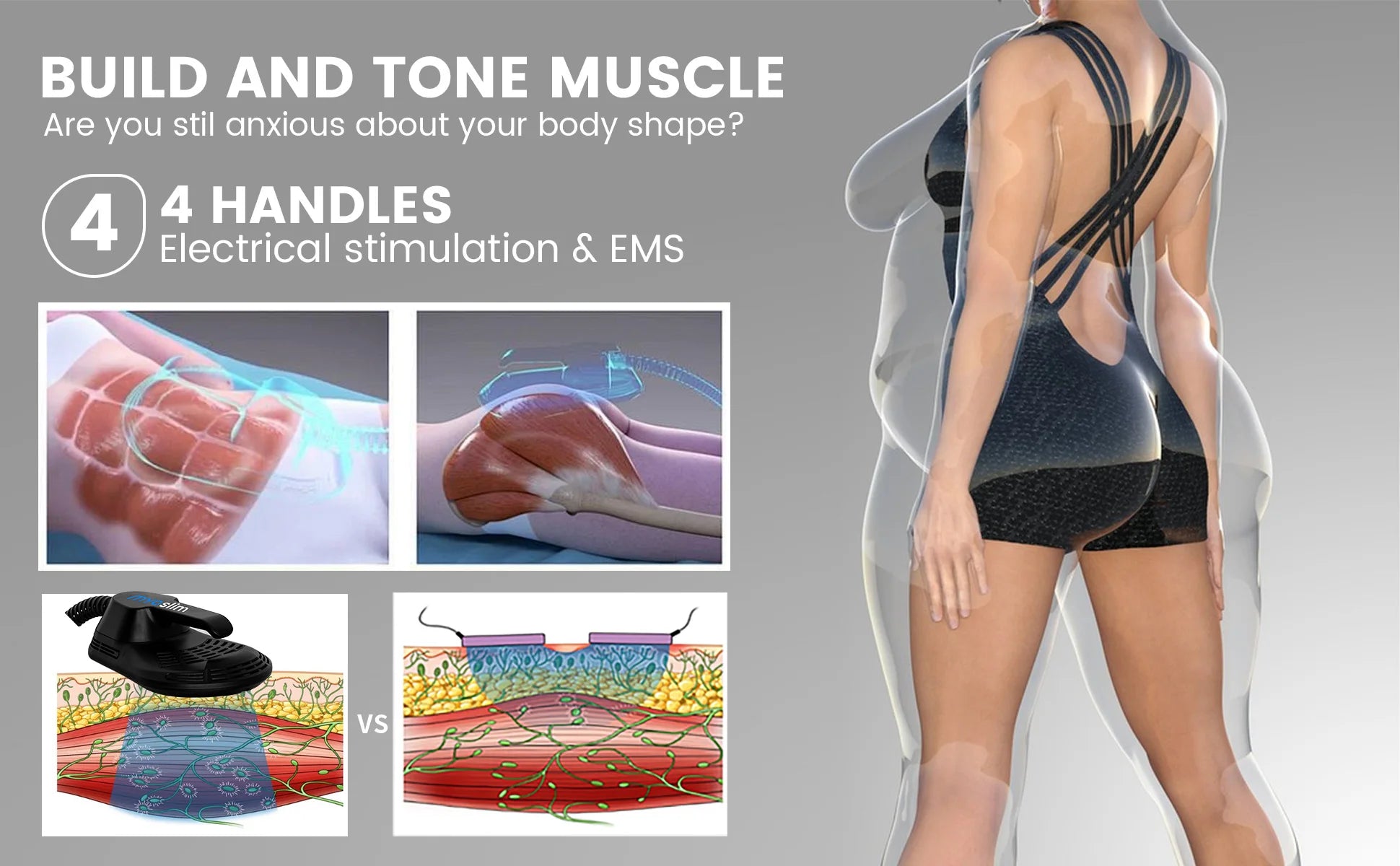 Myoslim 6500W 15T 200HZ EMS Neo RF Nova Body Sculpting Machine For Muscle Development Fat Burning Weight Loss Muscle Stimulation