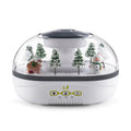 Snowman Landscape Aroma Humidifier with Colorful Light Essential Oil Diffuser Ultrasonic Raindrop Air Humidifier for Home Office