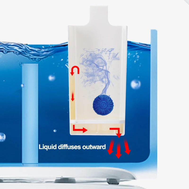 Toilet Solid Dispenser-Tank Replacement Part,Toilet Bowl Cleaner Buffer Box,Hanging Slow-Release Dispenser,Extends Cleaning Time