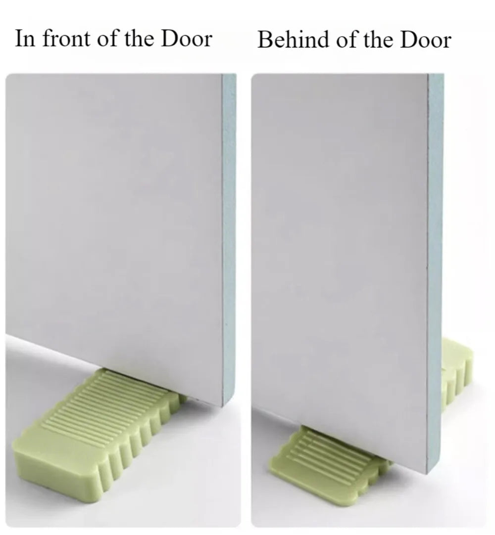Front Door Stopper Anti-collision Can Move Rubber Doorstop Household Use No Need to Punch Holes Wedge Hardware Home
