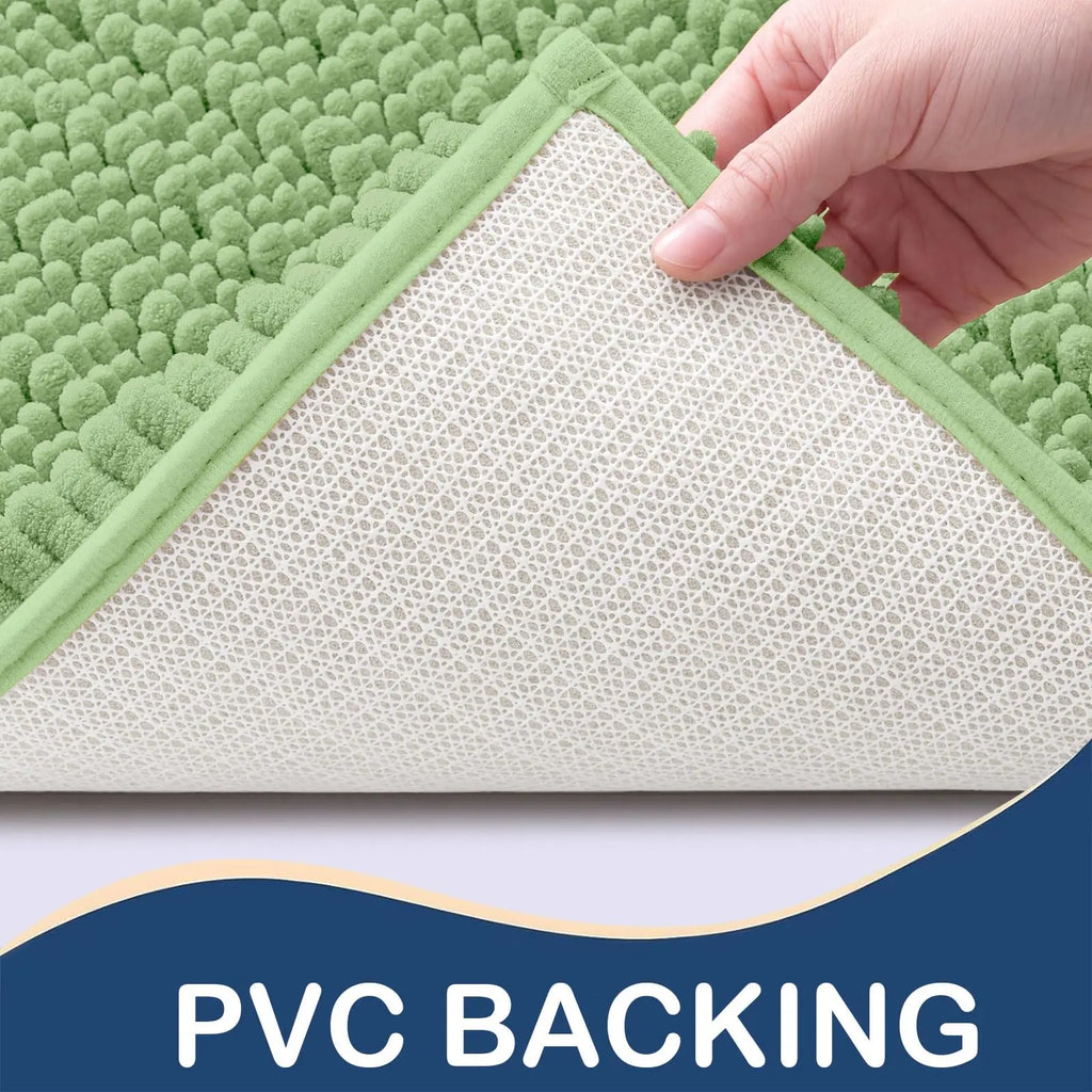 Homaxy New Chenille One Thick And Three Fine Floor Mat Indoor Non Slip Doormat Dirt Trap Absorbs Water Comfortable Bathroom Mats