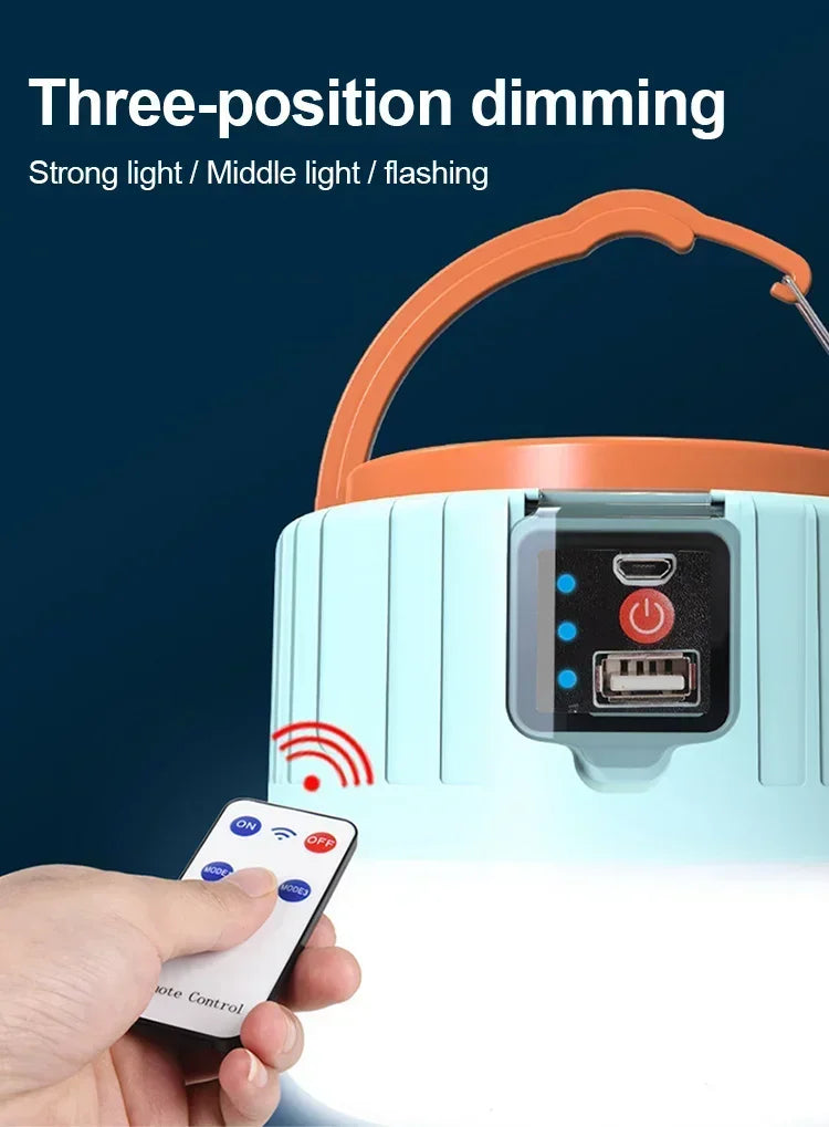 Portable Camping Light Power Bank LED Camping Lanterns Handheld Waterproof Outdoor Tent Light Rechargeable Floodlight Flashlight