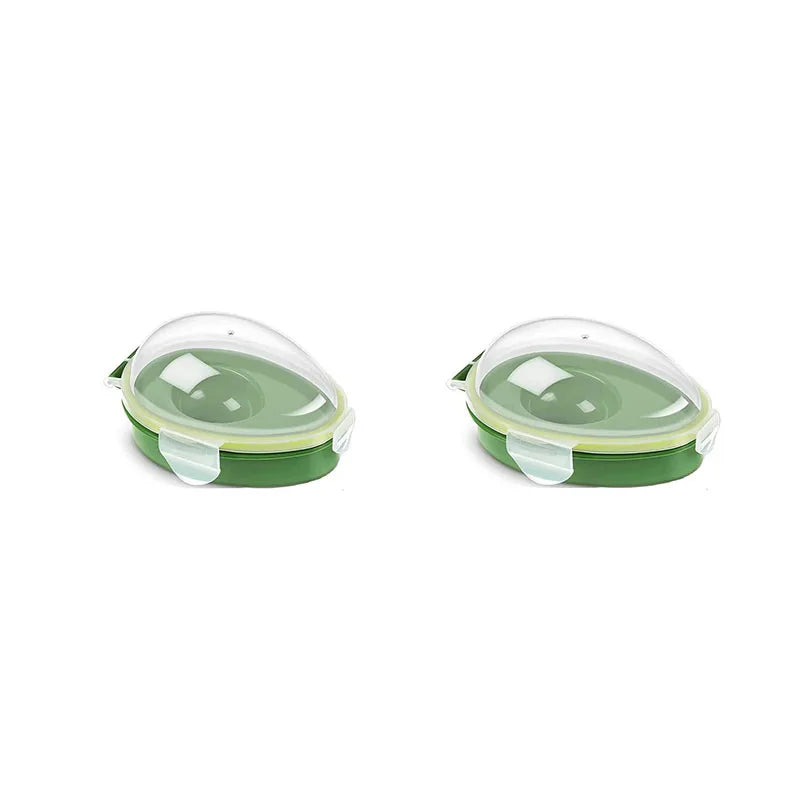 Avocado Keeper Container - Semi-Circle BPA-Free Box with See-Through Lid & Silicone Seal, Airtight Food Storage (15x11cm)
