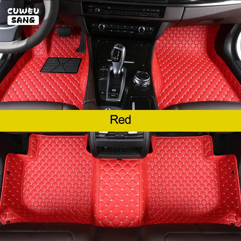 CUWEUSANG Custom Car Floor Mats For Peugeot 2008 2013-2023 Auto Carpets Foot Coche Accessorie